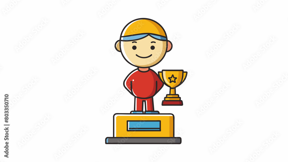 A trophy serves as a physical reminder of achievement and success. It can come in various sizes shapes and materials but typically features a figurine. Cartoon Vector A trophy serves as a physical reminder of achievement and success. It can come in various sizes shapes and materials but typically features a figurine. Cartoon Vector