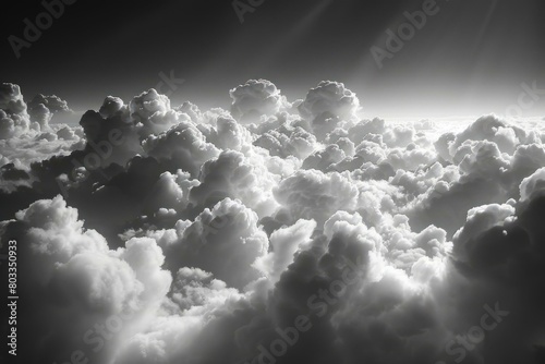 black and white photography of clouds photo
