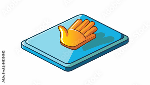 A warm velvety touch against the skin as a hand reaches out to caress a smooth glossy surface.. Cartoon Vector