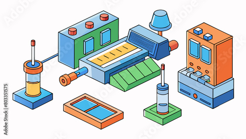 Injection molding Similar to molding this technique also involves pouring molten plastic into a mold. However in injection molding the molten plastic. Cartoon Vector