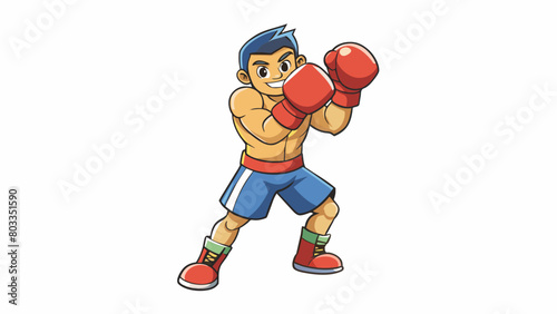 In boxing pressing is a technique in which a fighter uses their weight and body to push against their opponent creating pressure and making it. Cartoon Vector