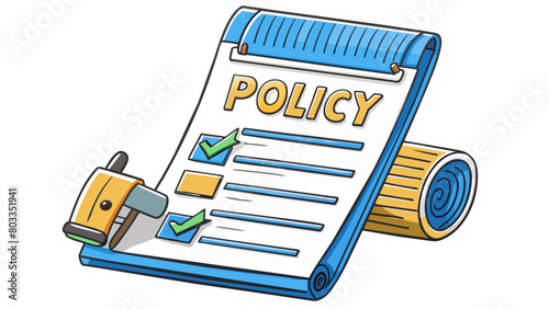 Policy E is like a contract outlining the responsibilities and obligations of both parties involved. Just like how a contract sets expectations and. Cartoon Vector