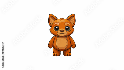 Sculpted figurine This figurine is a small animal handsculpted from terracotta clay. It has a matte finish and realistic details with a rough texture. Cartoon Vector