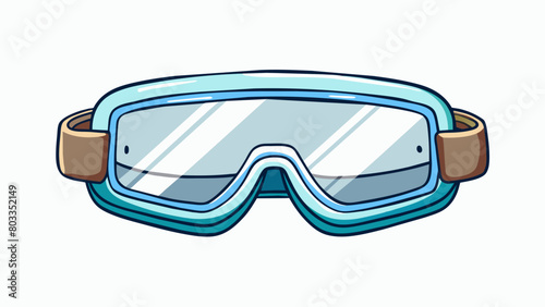 Safety Goggles A pair of clear plastic goggles that cover the eyes and wrap around the sides of the head. They have adjustable ss and are worn to. Cartoon Vector