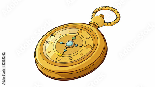 Sirs loyal companion was his trusty pocket watch passed down through generations of his family. Its golden case was engraved with intricate patterns. Cartoon Vector