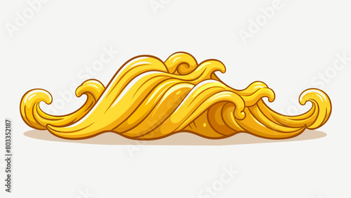 Soft golden waves that gently brush against shoulders radiating a warm and inviting aura.. Cartoon Vector