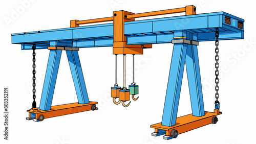 Similar to a conveyor belt an industrial hoist has a flat platform and a series of connected links that move along a set path allowing for the. Cartoon Vector