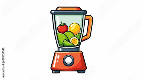 The blender had the ability to blend fruits and vegetables into smooth consistent textures making it perfect for creating healthy and delicious. Cartoon Vector
