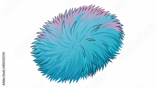 The object was made of soft fluffy material and featured multiple long thin strands that dangled from one end. It had a vibrant color and could be. Cartoon Vector