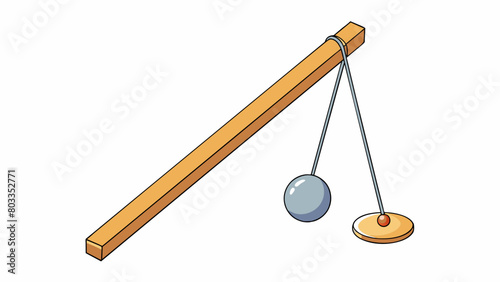 The pendulum A long slender rod with a small heavy ball attached at one end. When released it swings back and forth in a rhythmic motion due to the. Cartoon Vector