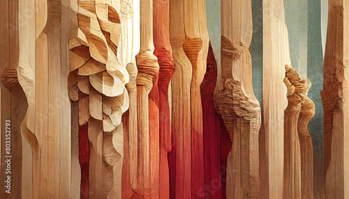 Wood shavings texture background photo