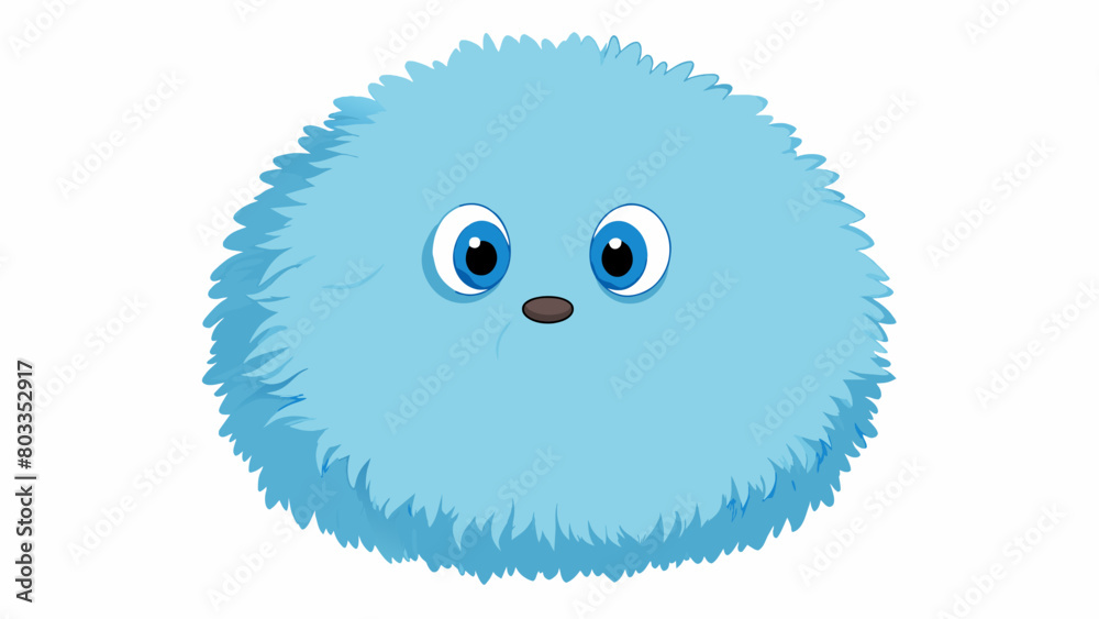 The soft fluffy object was made of a plush material perfect for snuggling up with on a cold night.. Cartoon Vector