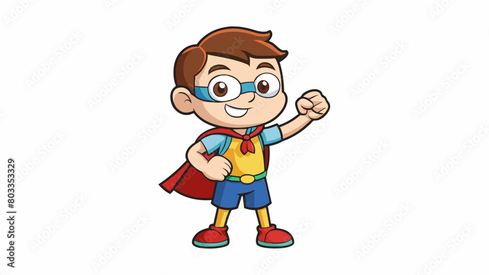 With a clenched hand the kindergarten student awkwardly punches the air trying to mimic the moves of their favorite superhero.. Cartoon Vector With a clenched hand the kindergarten student awkwardly punches the air trying to mimic the moves of their favorite superhero.. Cartoon Vector