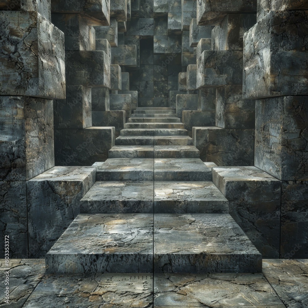 Stone structure with stairs going up Stone structure with stairs going up