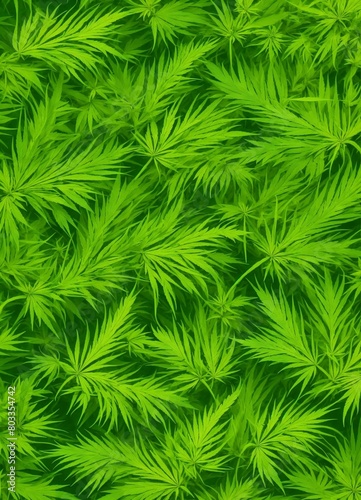background of green branches
