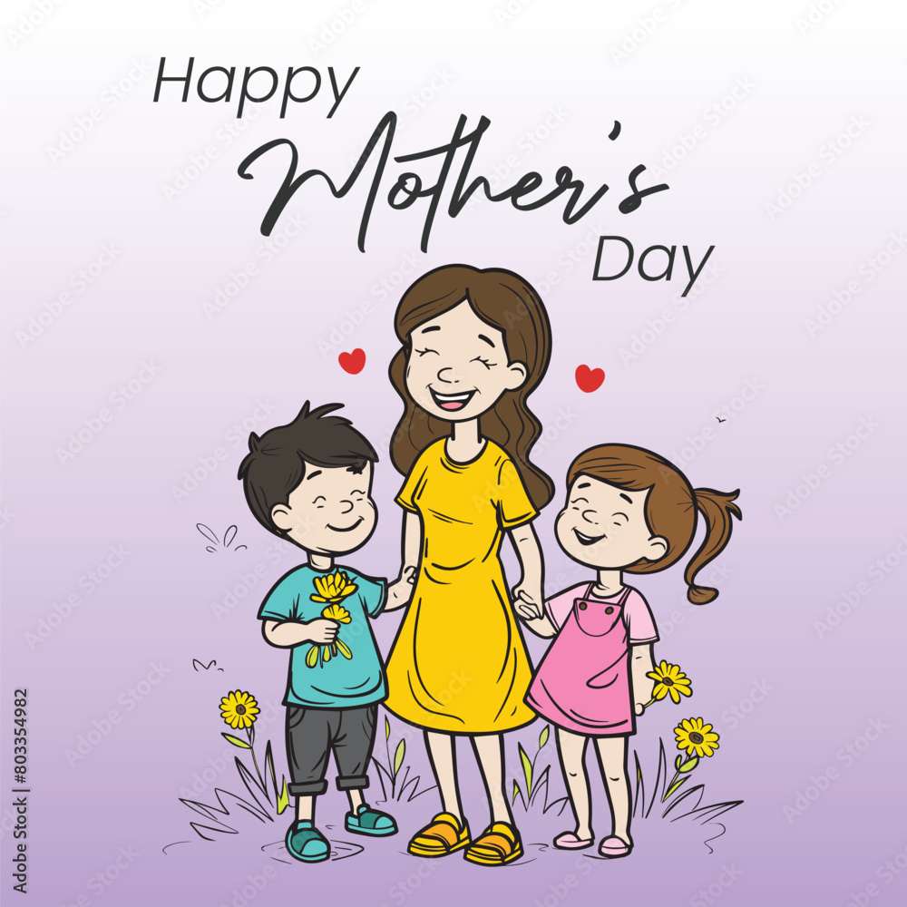 Happy Mothers Day Celebration Illustrations Poster Happy Mothers Day Celebration Illustrations Poster