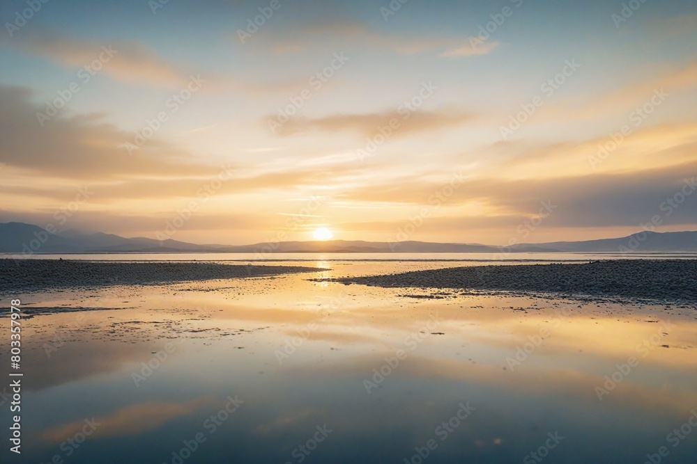 sunset on the beach