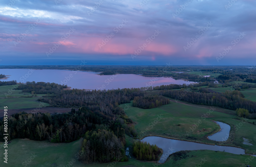 Fototapeta premium At Sivers lake, Latvian nature, Latgale.