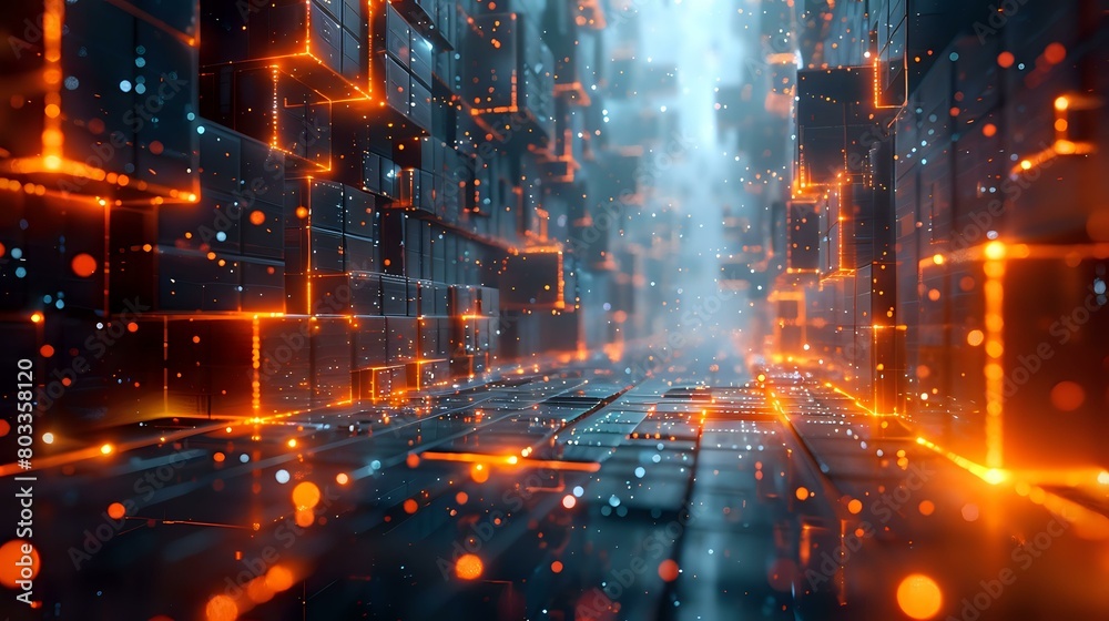 Futuristic Cityscape: Abstract Technological Urban Architecture Futuristic Cityscape: Abstract Technological Urban Architecture