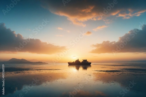 sunset over the sea