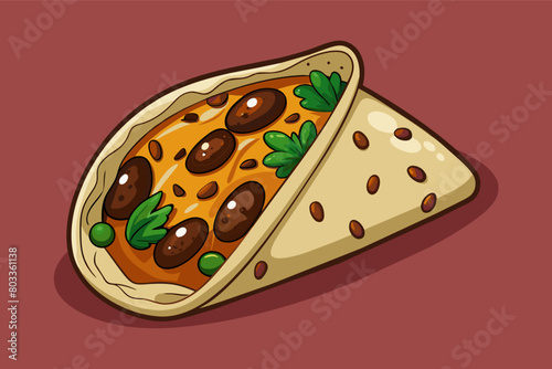 savory quesadilla loaded with black beans and cheese