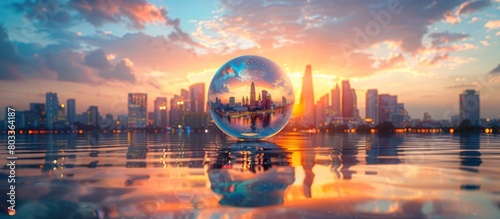 Bangkoks Landmarks Floating in a Surreal Spherical Water Bubble
