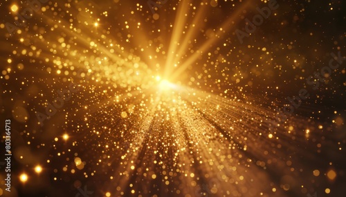 a golden explosion or glowing beam center