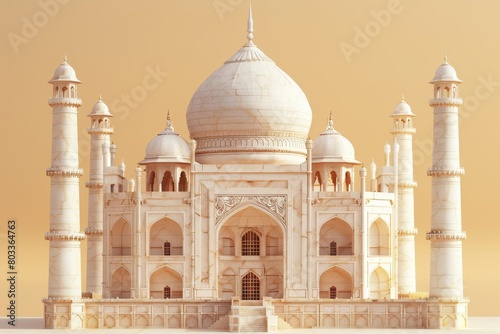 3d illustrations of ancient indian mughal architecture design