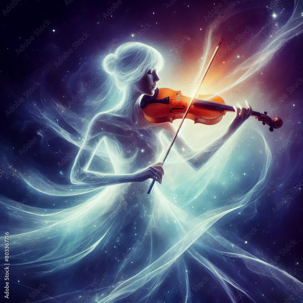 Fototapeta premium violin in the night