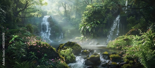 This rainforest canyon showcases spring wildflowers, mosses, as well as a succession of waterfalls and rapids. © Vusal
