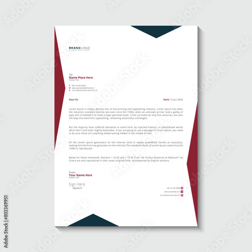 Business letterhead design template