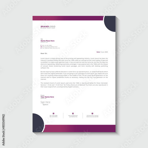 Business letterhead design template
