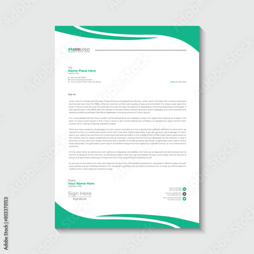 Company business letterhead design template