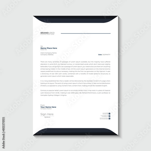 Company business letterhead design template