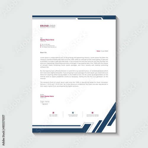 Business and corporate letterhead design template