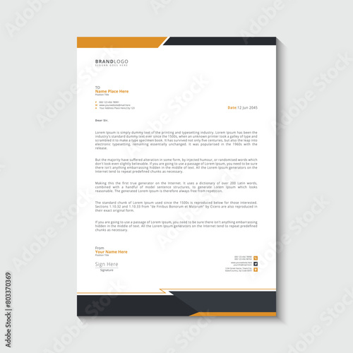 Business and corporate letterhead design template