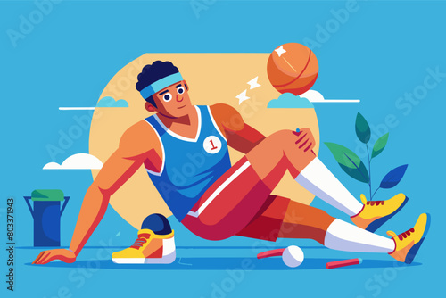 An athlete recovering from an injury