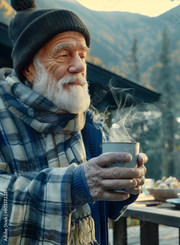 North American man holding ...