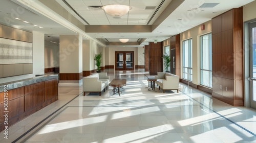 Contemporary Neutral Lobby with Sleek Design