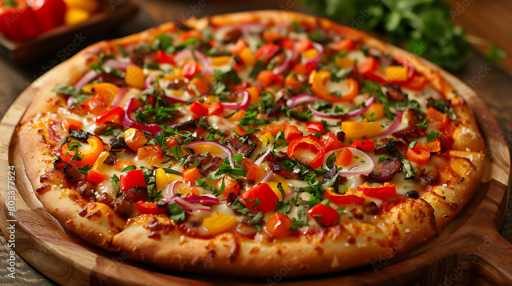 Gourmet Delight: Salmon and Arugula Pizza