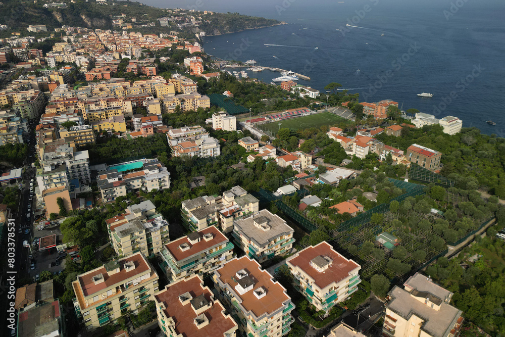 Obraz premium aerial view of Sorrento overlooking the Bay of Naples