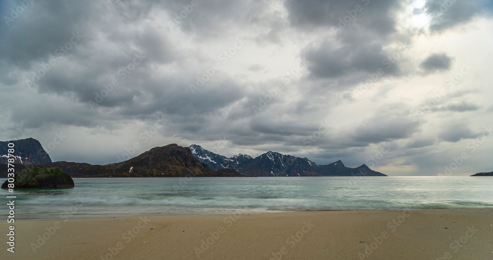nature sceneries inside the area surroundings of Leknes, Lofoten Islands, Norway, during the spring season nature sceneries inside the area surroundings of Leknes, Lofoten Islands, Norway, during the spring season