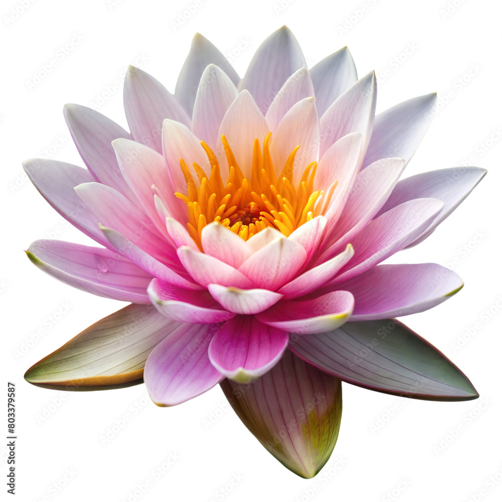 Blooming Pink Lotus Flower With a Transparent Background Blooming Pink Lotus Flower With a Transparent Background