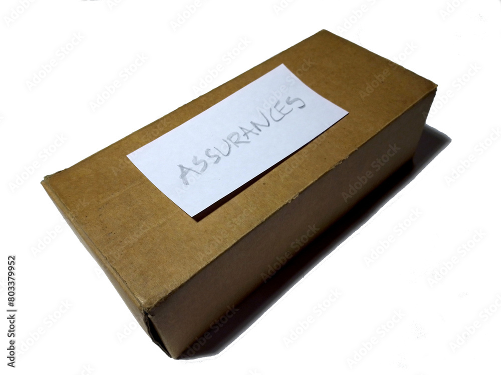 Brown box with message Assurances Brown box with message Assurances