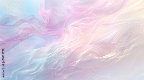 Gentle Pastel Flow  Soft Waves of Pink and Blue  Tranquil Abstract Background