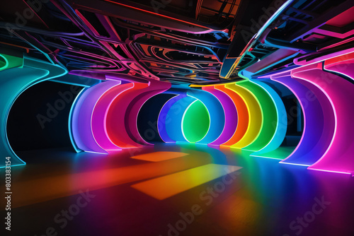 Abstract hall of the future