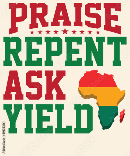 Praise repent ask yield Graphic Design