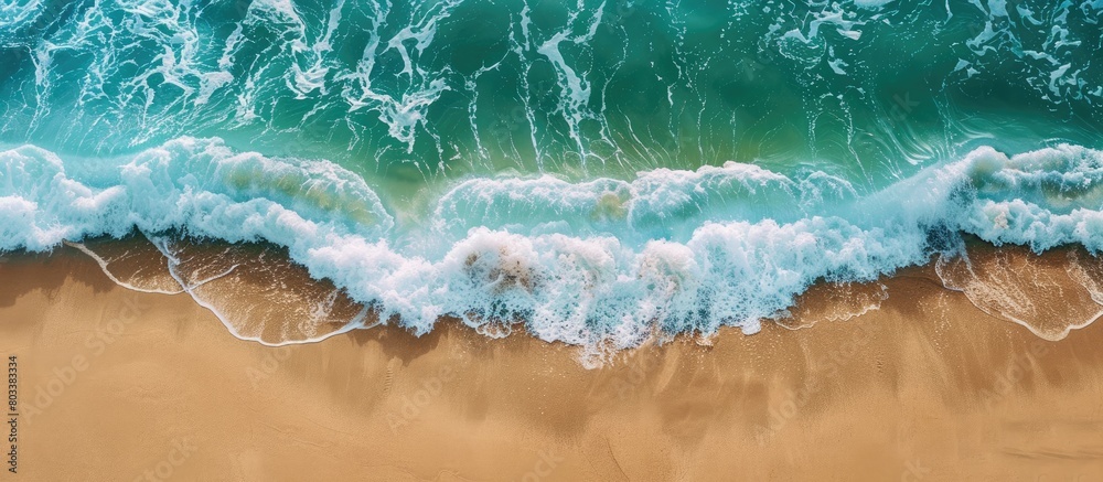 Obraz premium Beach wave with empty area for text