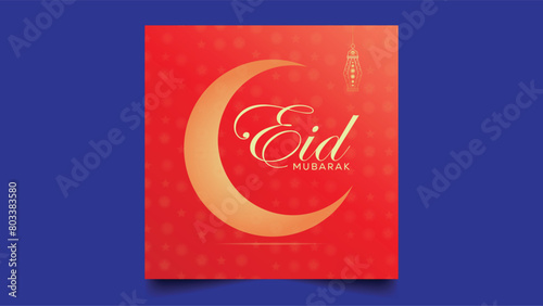 Social media Eid Mubarak Poster template design
