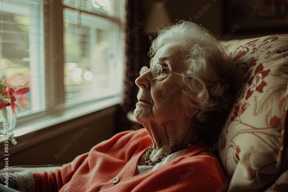 Portrait of a senior woman in a nursing home Portrait of a senior woman in a nursing home
